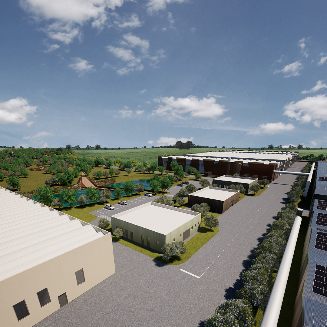 Il laboratorio di ricerca, sviluppo e innovazione e il deposito di mezzi elettrici.