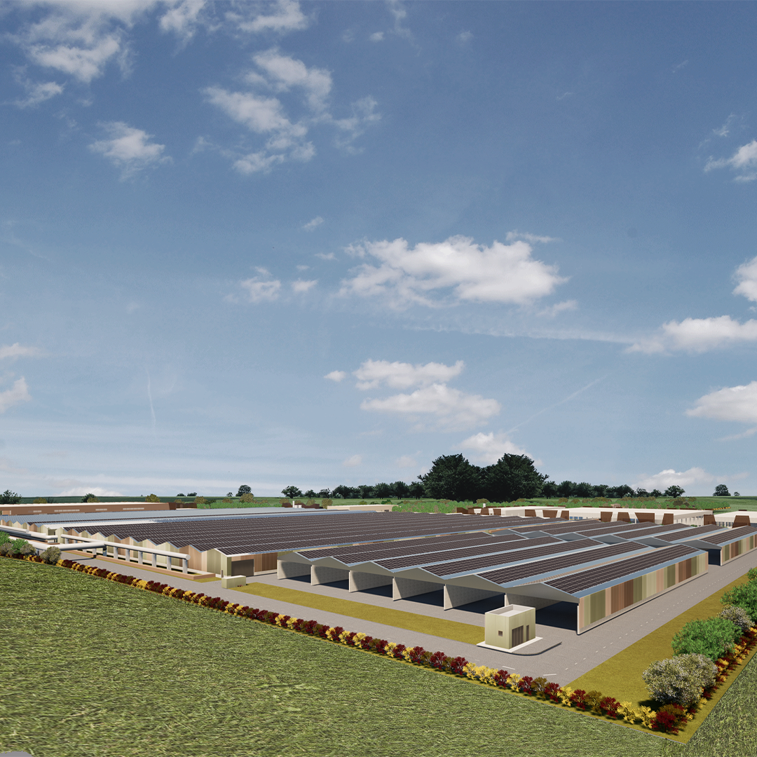 Vista complessiva degli edifici presenti nell'impianto.